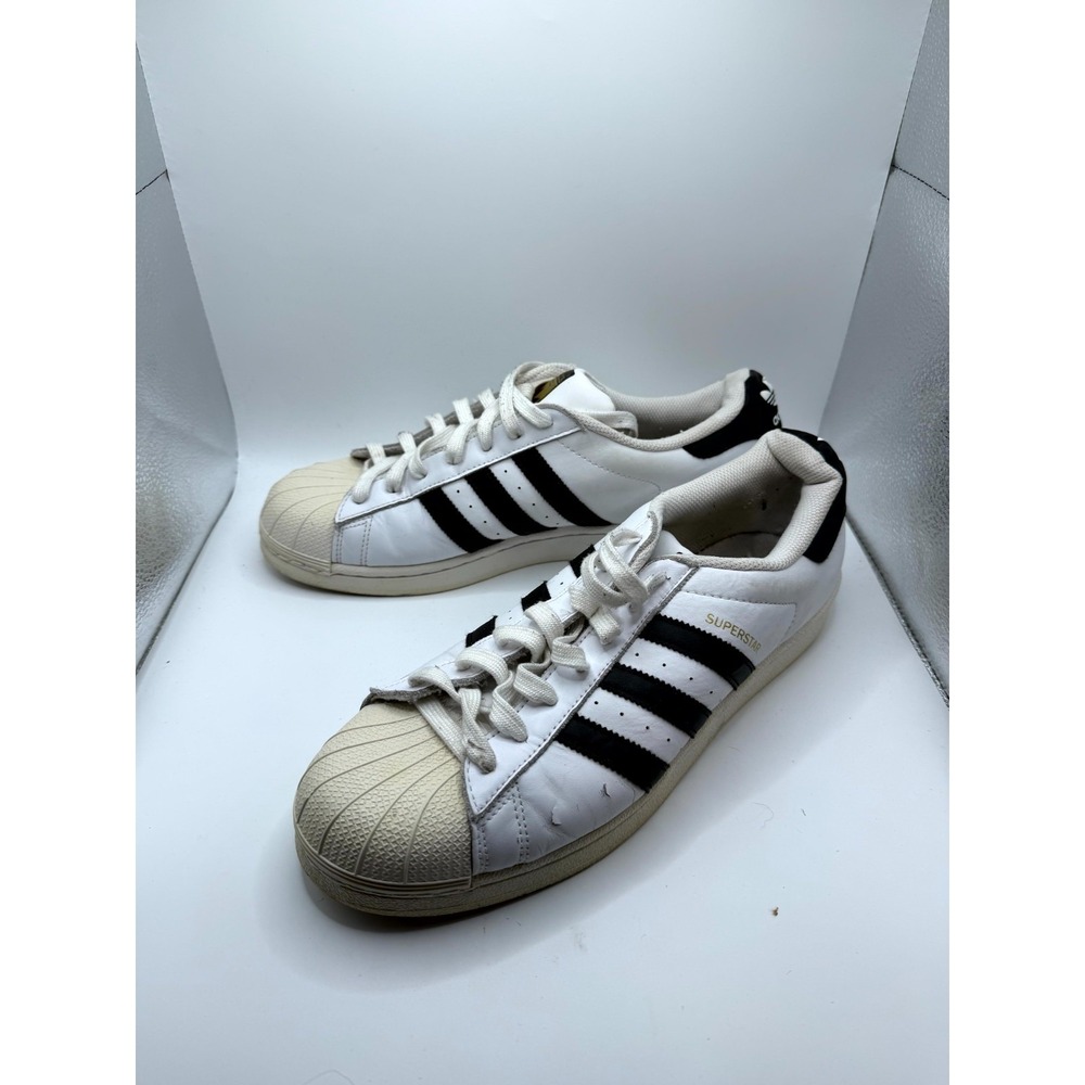 Adidas Superstar‎ C77124 Mens 11.5 Sneaker Cloud White Core Black Leather Shoes